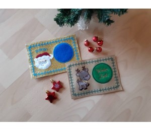 Stickserie - ITH Mug Rugs Winter